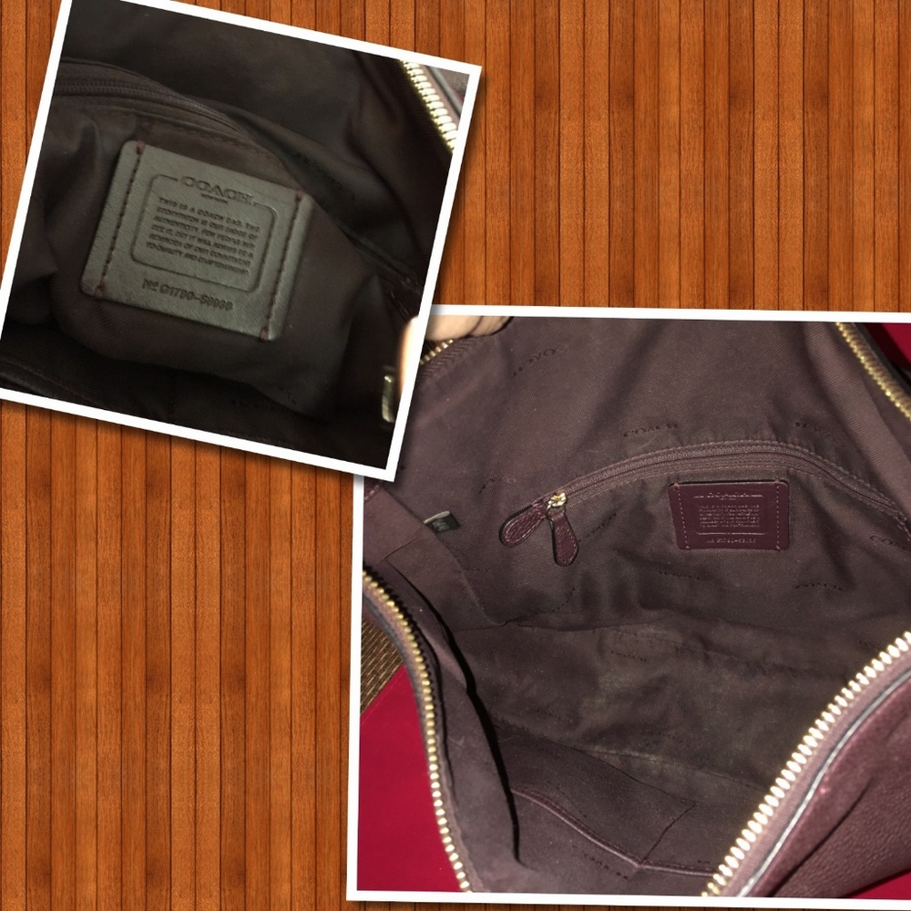 SOLD! COACH CHELSEA 32 Oxblood Brown Hobo XBody - Picture 3 of 8